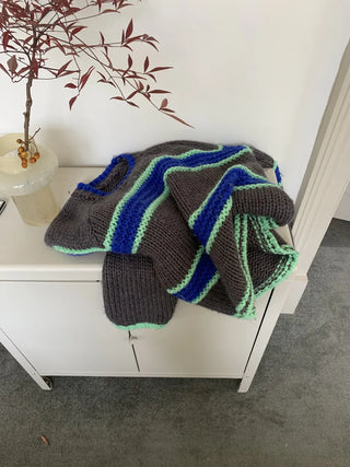 mixed stripe sweater