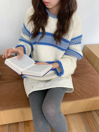 mixed stripe sweater
