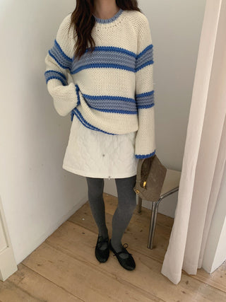 mixed stripe sweater
