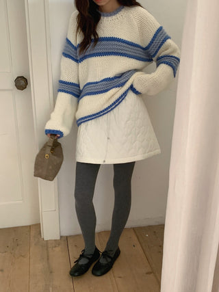 mixed stripe sweater