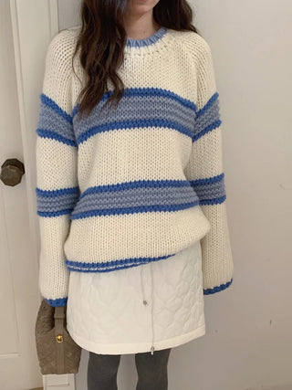 mixed stripe sweater