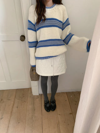 mixed stripe sweater