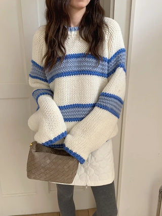 mixed stripe sweater