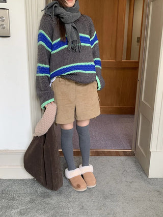 mixed stripe sweater