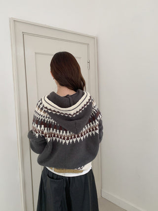 fairisland hood cardigan