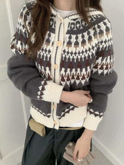 fairisland hood cardigan