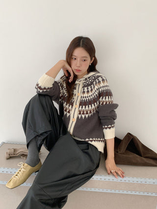 fairisland hood cardigan