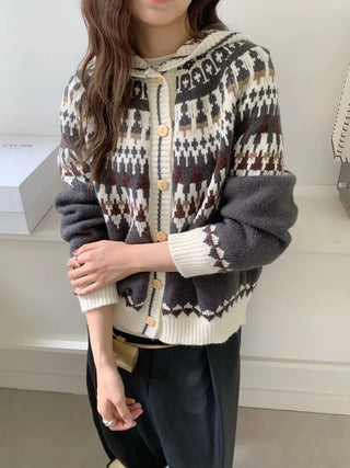 fairisland hood cardigan