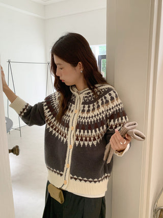 fairisland hood cardigan