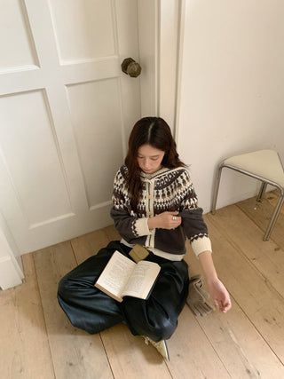 fairisland hood cardigan