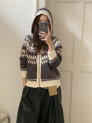 fairisland hood cardigan