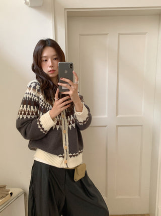 fairisland hood cardigan