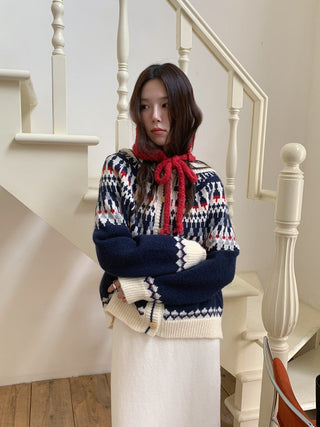 fairisland hood cardigan