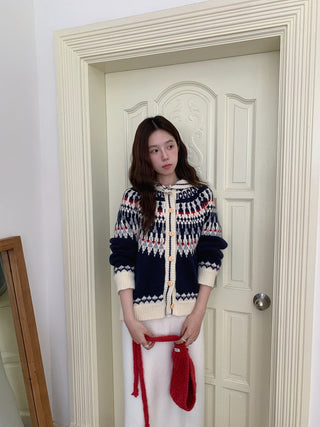 fairisland hood cardigan