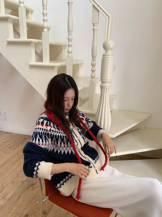 fairisland hood cardigan