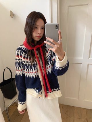 fairisland hood cardigan