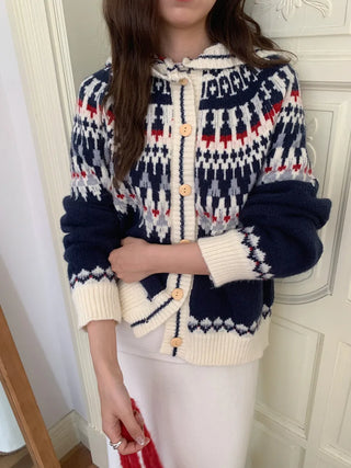 fairisland hood cardigan