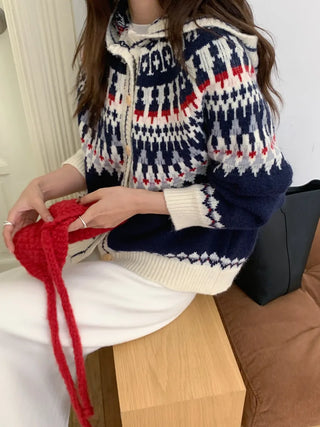 fairisland hood cardigan