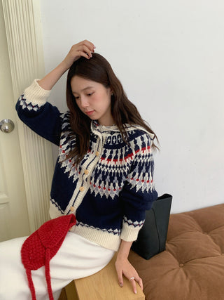 fairisland hood cardigan