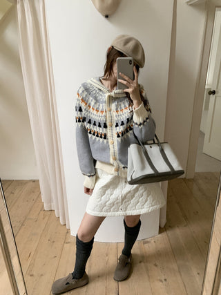 fairisland hood cardigan