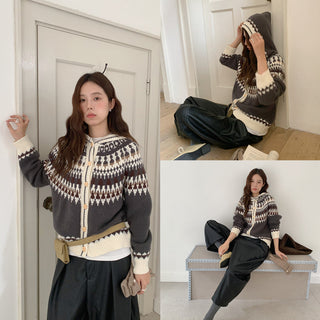 fairisland hood cardigan