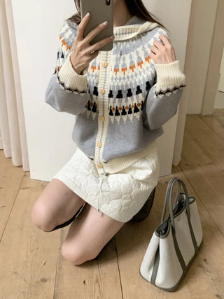 fairisland hood cardigan