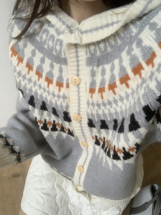 fairisland hood cardigan