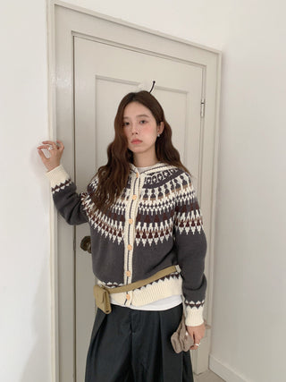 fairisland hood cardigan