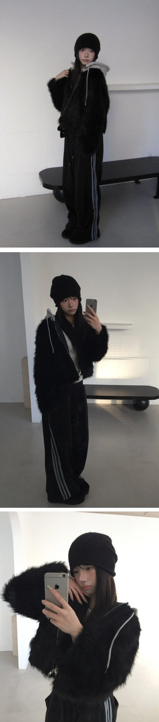 detachable fur jacket