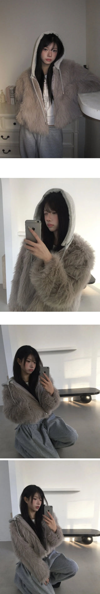 detachable fur jacket