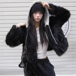 detachable fur jacket