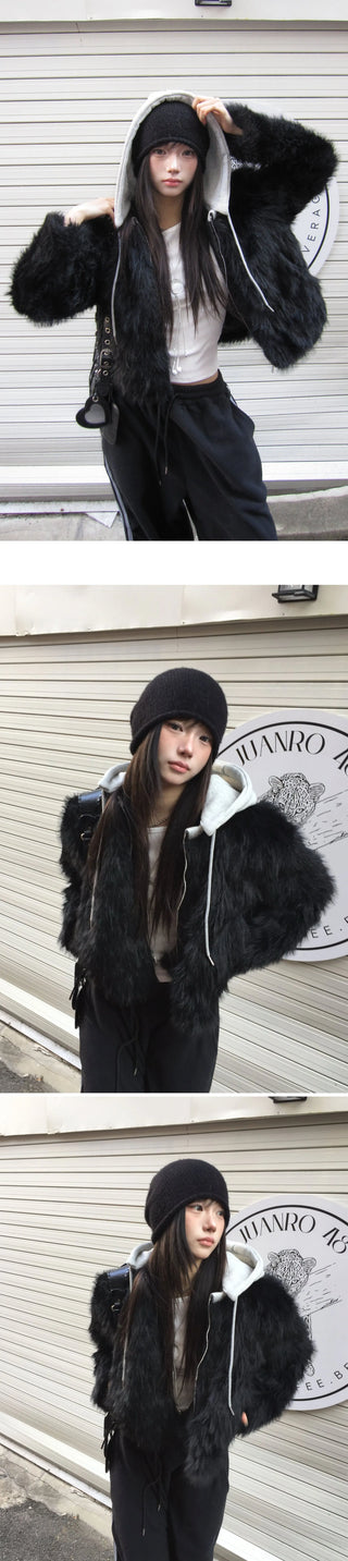 detachable fur jacket