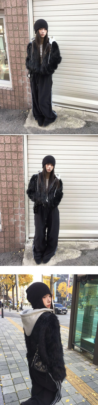 detachable fur jacket