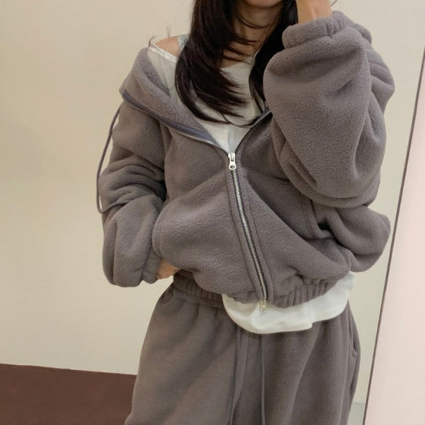 plush fleece suit