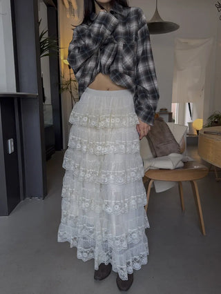 lace cake skirt