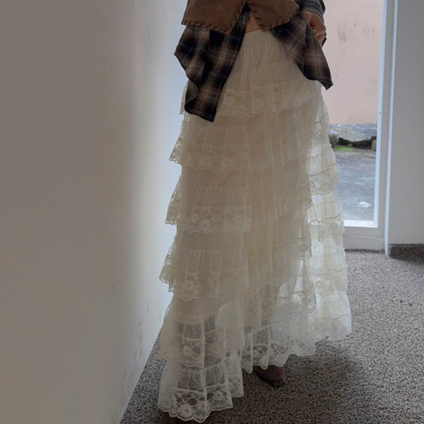 lace cake skirt