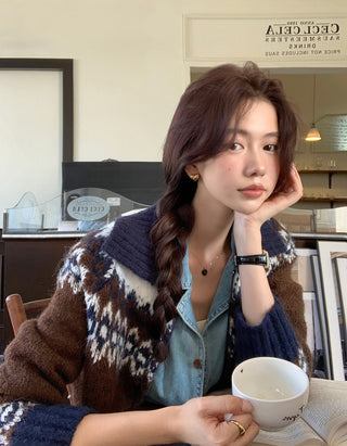 Korea thickened knitted coat