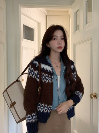 Korea thickened knitted coat