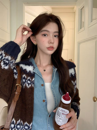 Korea thickened knitted coat