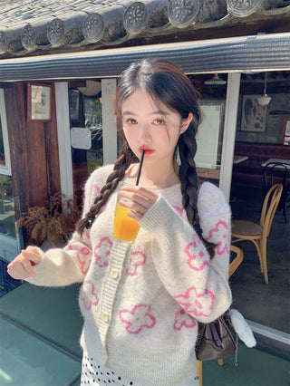 Contrast Color Knitted Sweater