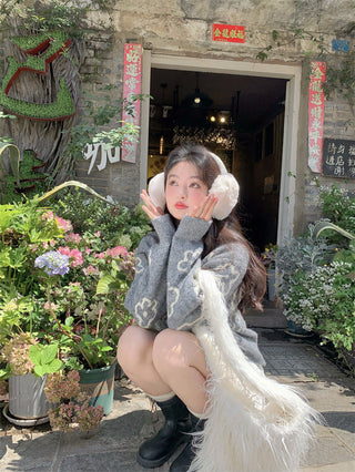 Contrast Color Knitted Sweater