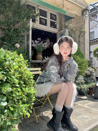 Contrast Color Knitted Sweater