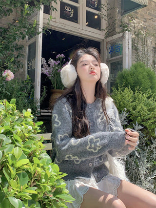 Contrast Color Knitted Sweater