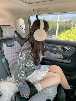 Contrast Color Knitted Sweater