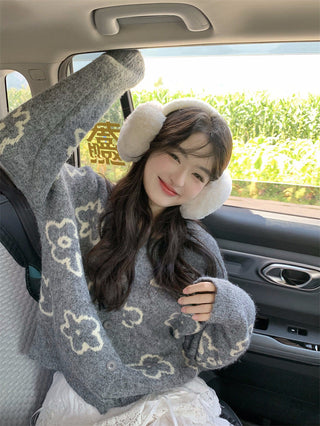 Contrast Color Knitted Sweater