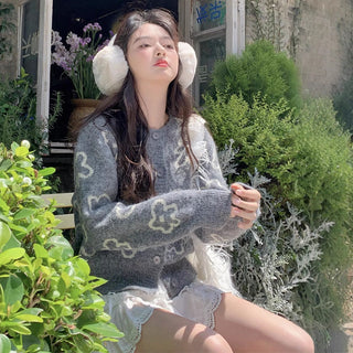 Contrast Color Knitted Sweater