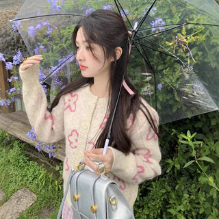 Contrast Color Knitted Sweater