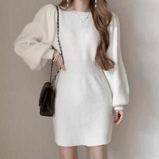 bubble Sleeve slim Dress