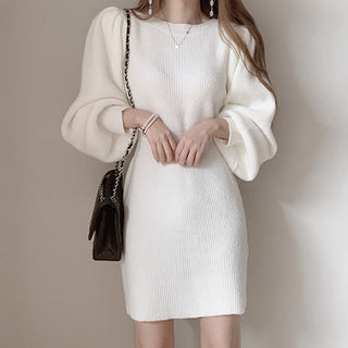 bubble Sleeve slim Dress