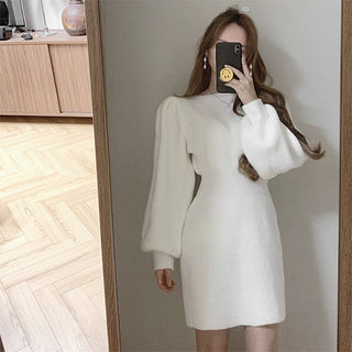 bubble Sleeve slim Dress